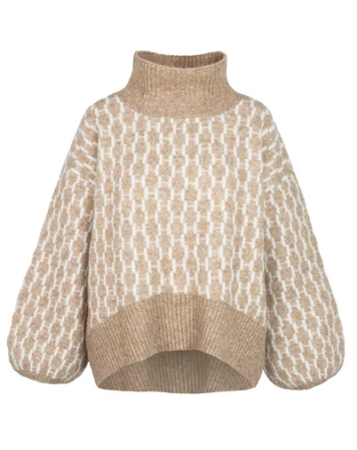 Hést - Fam New Pattern Strik - Light Brown Melange